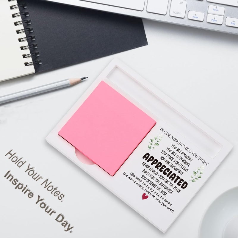 EFFJNSG You are Appreciated Sticky Note Holder for Desk, Encouragement Gift for Teacher, Nurse, Coworker, Social Worker, Thank You Affirmation Note Pad Organizer, Inspirational Office Decor EDP232 - Image 2